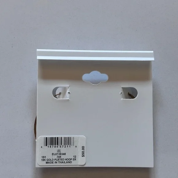 And Now This 18K Gold Over Brass 3" Hoop Earrings - Picture 4 of 4